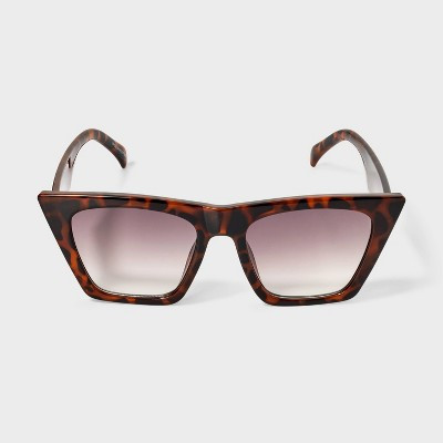 Women's Plastic Cateye Sunglasses - Wild Fable™ Brown/Tortoise Print | Target