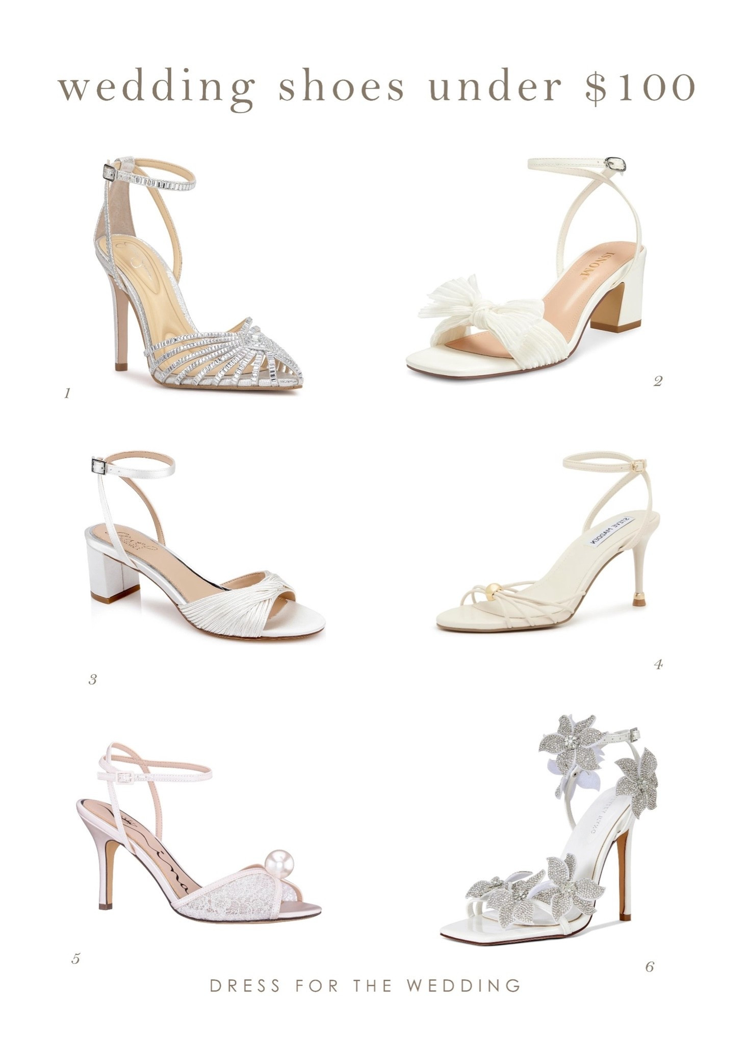 Affordable wedding shoes under $100. Bridal heels and sandals under $100. Follow Dress for the Wedding for cute dresses, sale alerts, wedding style and decor! Visit us at dressforthewedding.com for more!

#LTKWedding #LTKgrwm #LTKSeasonal

#LTKootd #LTKgrwm #LTKWedding
