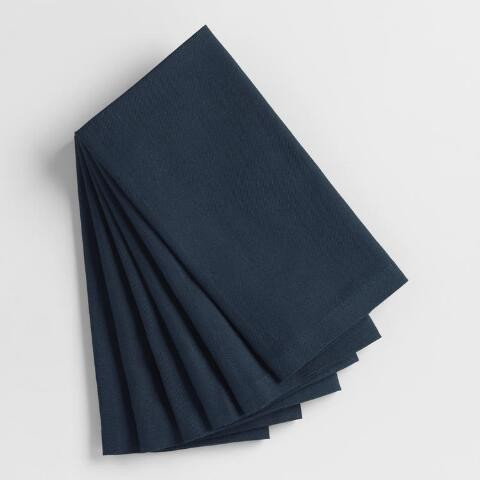 Dark Indigo Blue Buffet Napkins Set of 6 | World Market