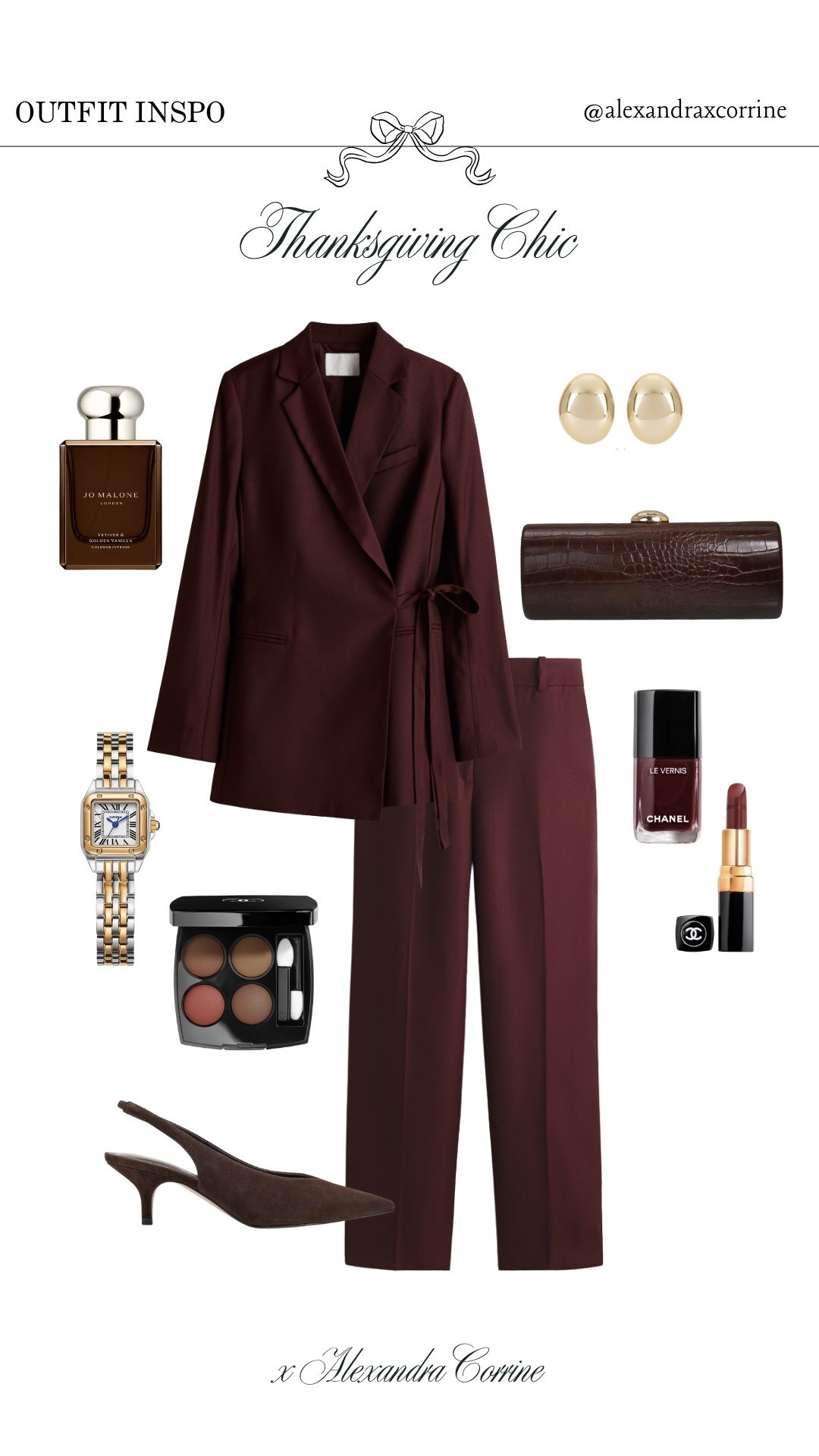 Chic Thanksgiving outfit idea 🍷🍂

Thanksgiving outfit ideas, outfit inspo, ootd, holiday outfits, preppy chic classic, burgundy, chocolate brown

#LTKStyleTip #LTKHoliday #LTKSeasonal