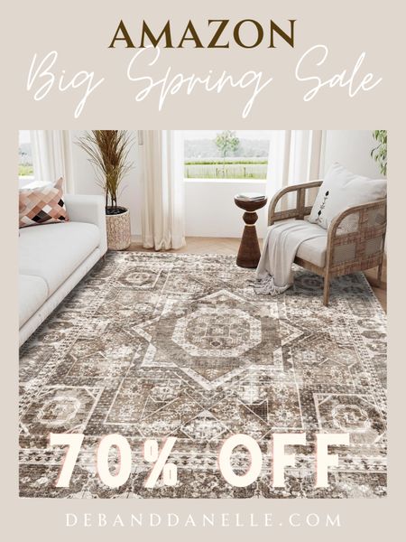 This machine-washable vintage-inspired area rug is 70% off in all sizes and all colors. Be sure to click the extra 50% off coupon while it lasts! #amazon #bigspringsale #homedecor #home #arearug #rug

#LTKhome #LTKsalealert