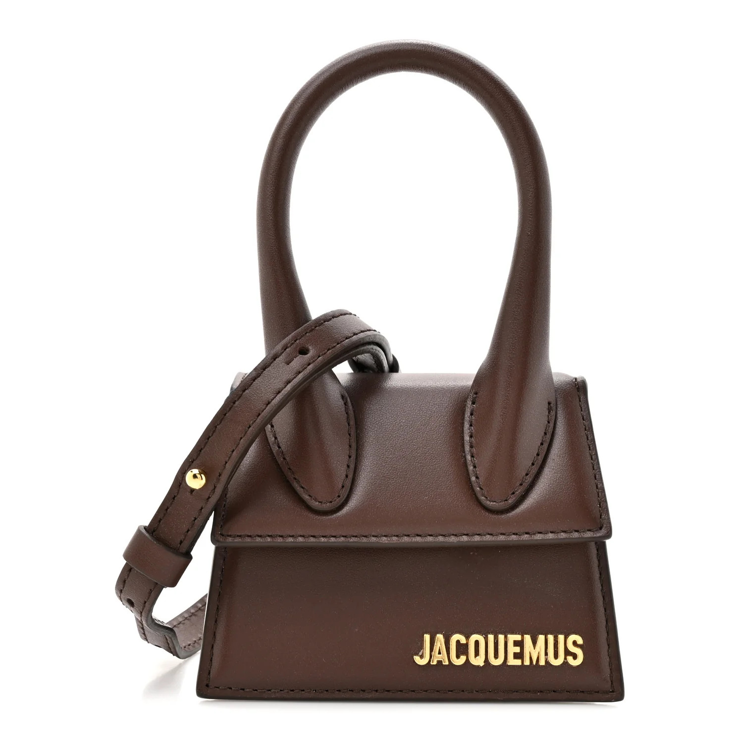 Jacquemus Smooth Calfskin Le Chiquito Dark Brown 1905728 | FASHIONPHILE (US)