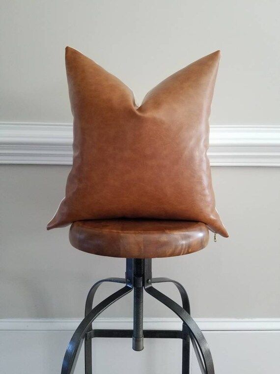 The Caramel Leather Pillow Cover | Etsy (US)