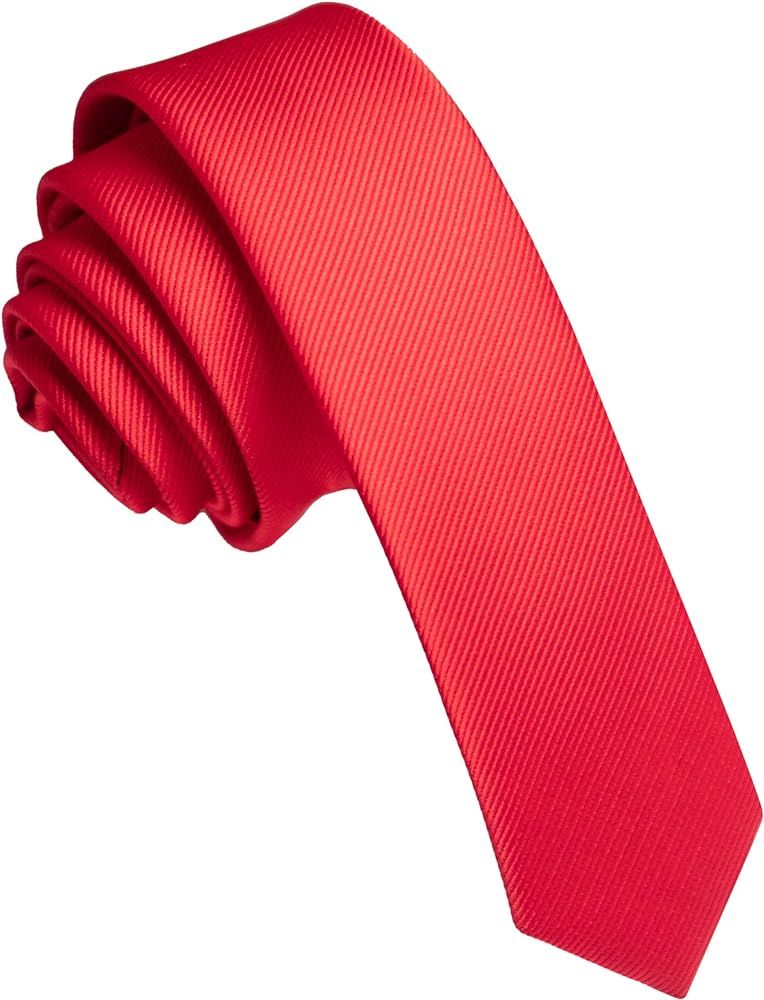 JEMYGINS 1.58" Solid Color Skinny Tie Slim Necktie for Men(4cm) | Amazon (US)