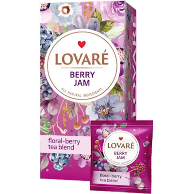 Lovare Berry Jam Floral-Berry Tea 24 Pieces 36g - Herbal Infusion With Mixed Berry Flavors, Refreshing Fruit Tea Blend - Grea | Target