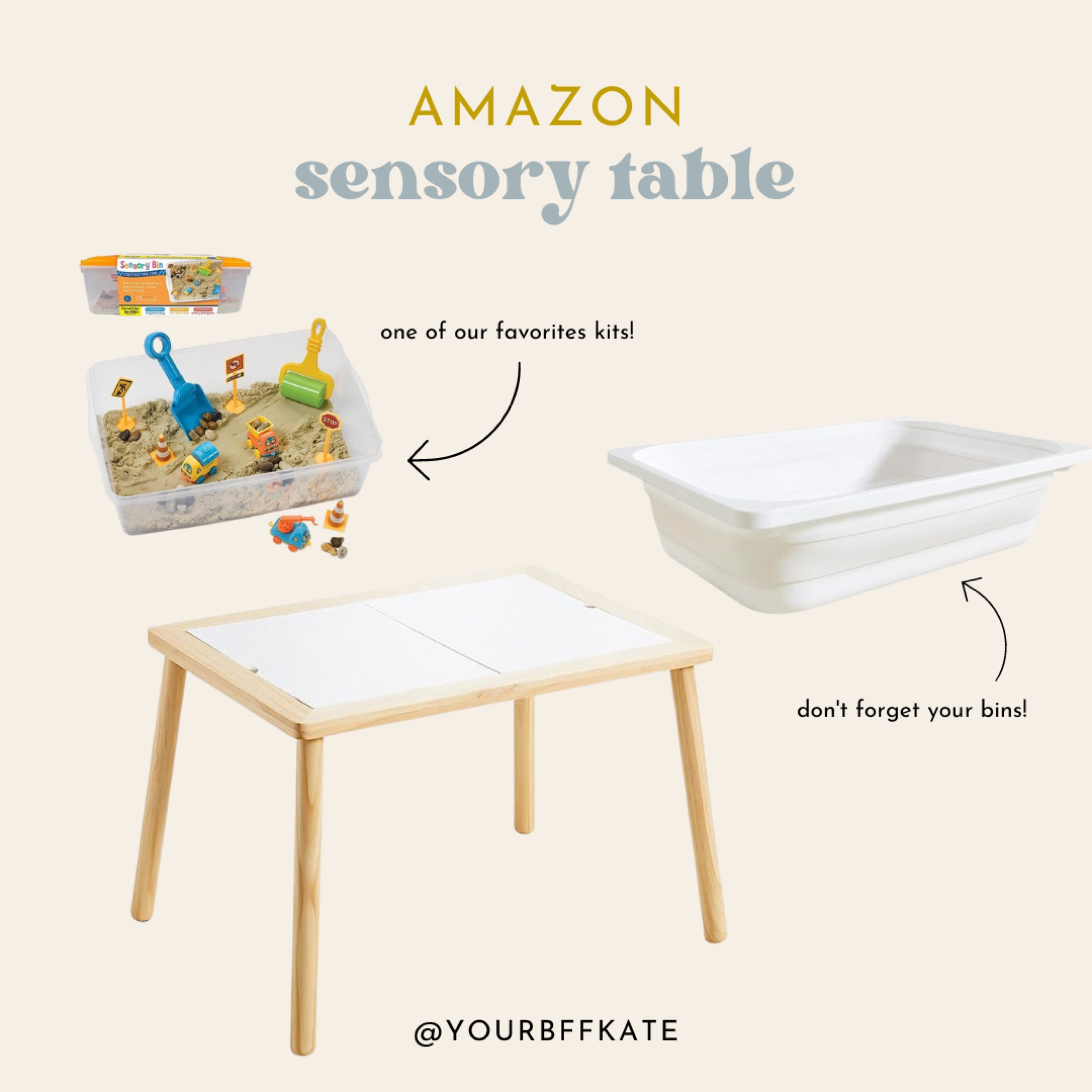 Our sensory table and bins, plus my 2.5 year olds favorite “done for you” sensory bin/kit! 

#LTKkids #LTKhome