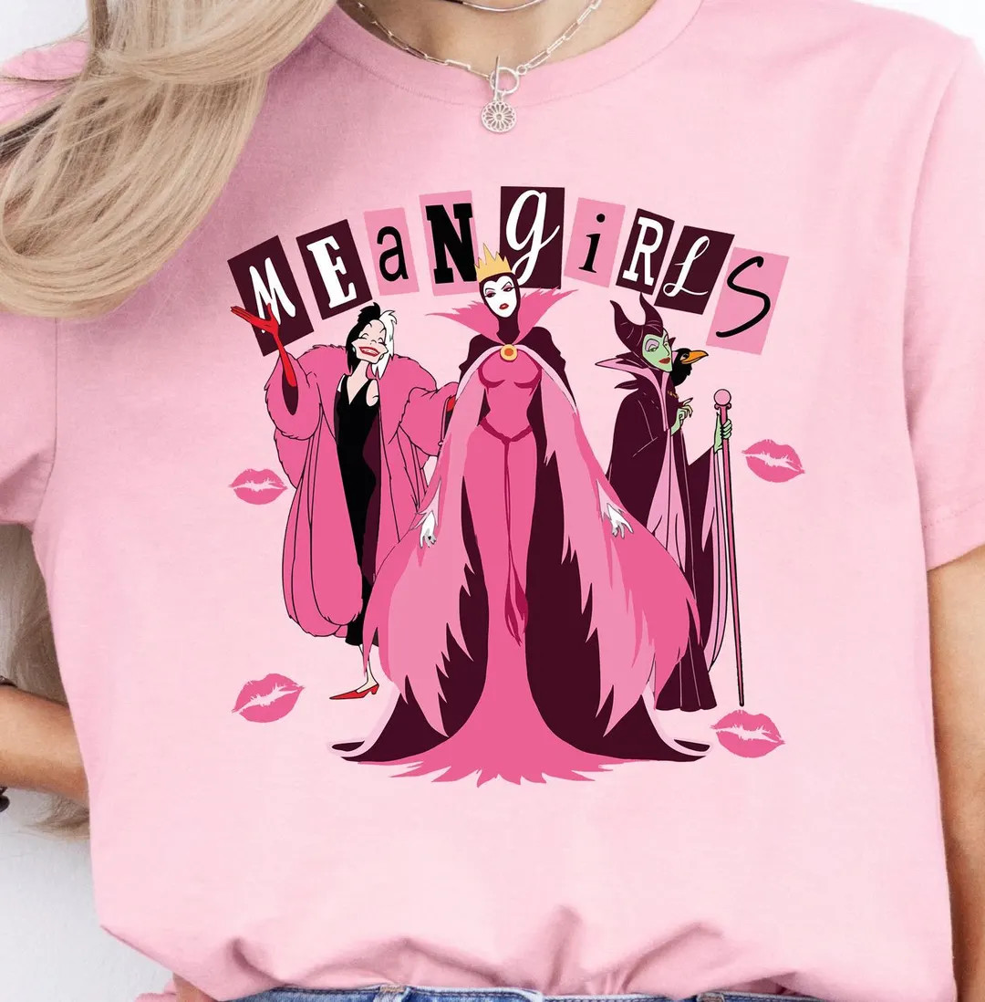 Mean Girls Shirt, Disney Villain Tee, Disney Girls Shirt, Valentines Day Tee, Disney Vacation Tee... | Etsy (US)