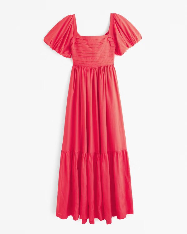 The A&F Emerson Drama Bow-Back Maxi Dress | Abercrombie & Fitch (US)