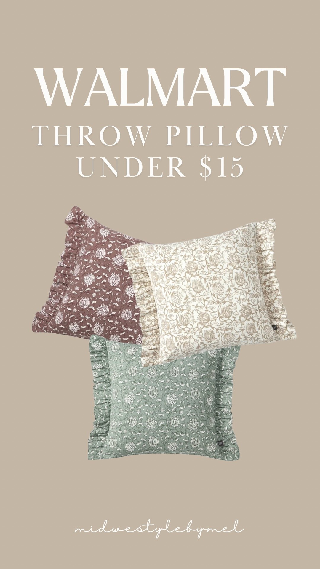 Throw pillows for under $15 from Walmart! 

#LTKFindsUnder50 #LTKHome