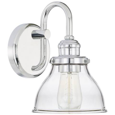 Capital Baxter 10" High Chrome Clear Glass Wall Sconce | Lamps Plus