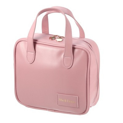 Unique Bargains Handhold Portable Large Capacity Makeup Bag Pink | Target