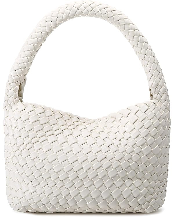 Woven Bag for Women, Small Vegan Leather Summer Beach Purse, and Travel Handbags Ladies' Retro Ch... | Amazon (US)