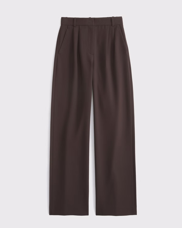 A&F Sloane Tailored Wide Leg Pant | Abercrombie & Fitch (US)