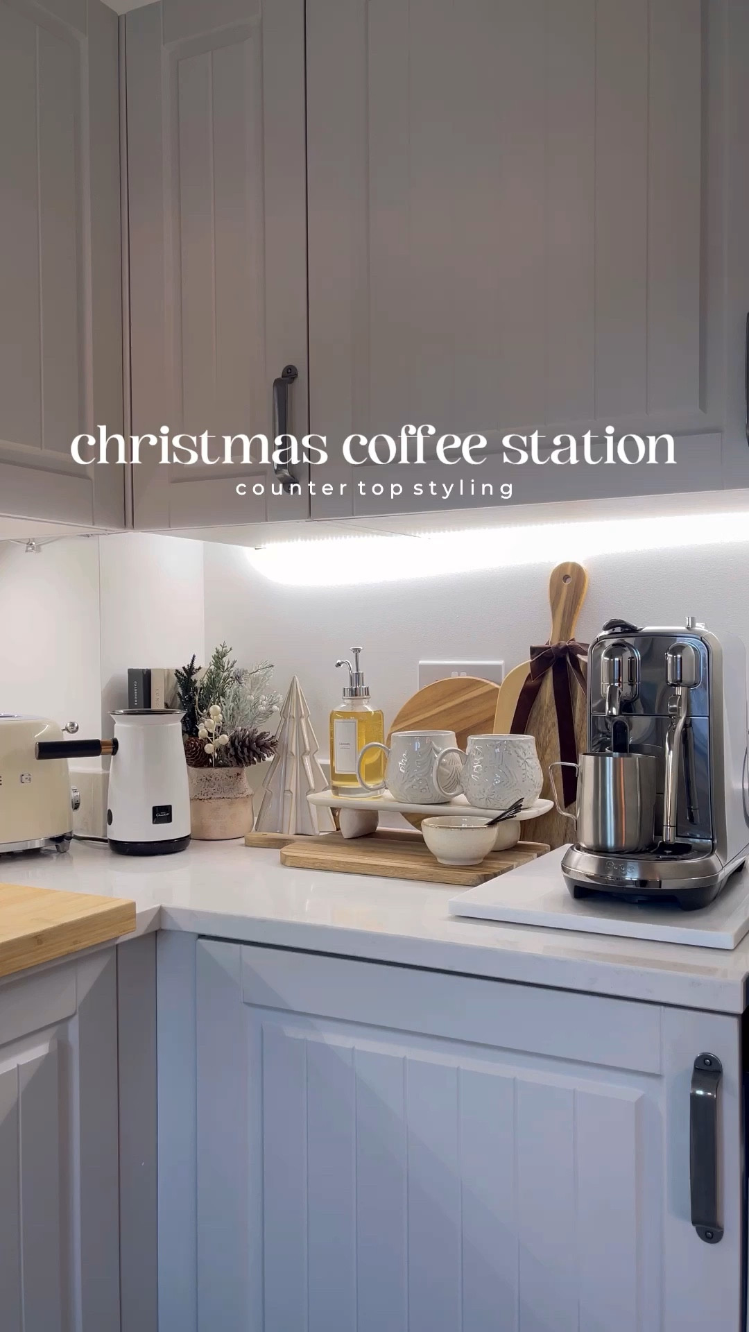 Christmas coffee & hot chocolate station ❄️☕️🍫 

#LTKGIFT

Christmas mugs, coffee machine, chopping board, hotel chocolat velvetiser, coffee syrup, nespresso coffee machine, Christmas kitchen decor 

#LTKVideo #LTKfindsunder100 #LTKhome