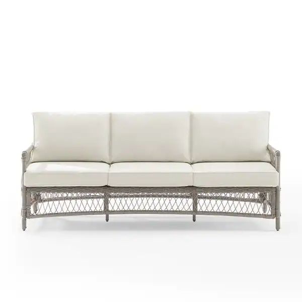 Thatcher Outdoor Wicker Sofa - Overstock - 36147281 | Bed Bath & Beyond