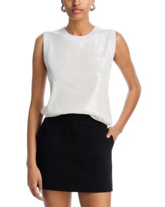 AQUA Sequin Sweater Tank - Exclusive  | Bloomingdale's Women | Bloomingdale's (US)