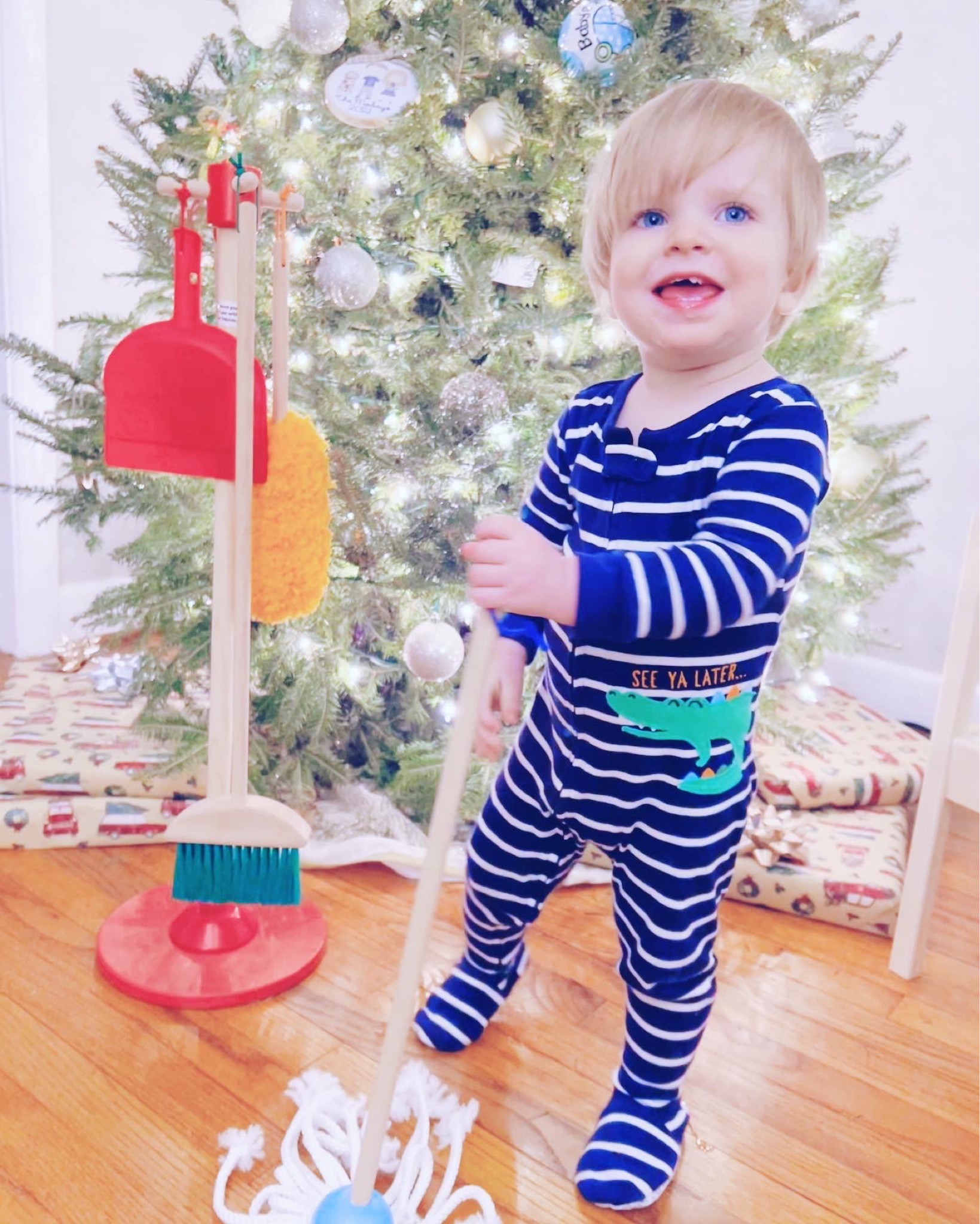 Ringin’ in 2023 with some new years cleaning 🧹🧽, our annual Waffle House trip 🧇🍳 , sparkling grape juice 🥂🍇, playing with all of Judson’s Christmas new toys 🧸🛻, new year’s eve snuggles by the twinkly lights 👼🏼🥰, reading stories (Judson’s current favorite is “night night farm”) 📖🐮, and lots of organizing around the house (the very BEST way to kick off the new year 🎉💫) with my boys!!! 🏡🫶🏽 Here’s to 2023, we can’t wait to see what God has in store for this beautiful year ahead - chasing dreams and chasin’ our baby boy hehe! 🙏🏽✨ Happy New Year everyone!! 💥🙌🏽

PS. If you know Judson, you know he LOVES playing with our big yellow broom 🧹🤣, so my mom got him his own little @melissaanddougtoys cleaning set for Christmas 🎄 and he is OBSESSED!! 🤩 Now I’ve really got a good little helper around the house 🧼😉!!

#LTKhome #LTKbaby #LTKfamily