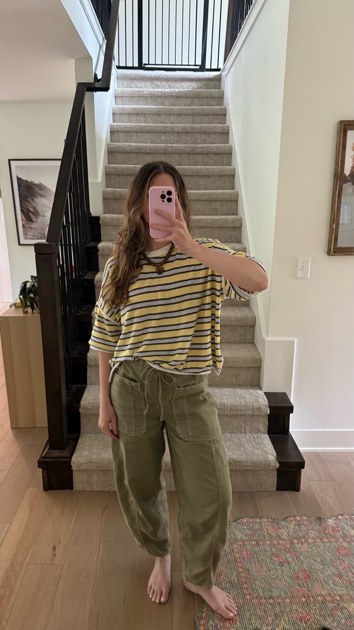 wearing a small in striped tee and pants also tts! 

Spring outfit, mom outfit, summer

#LTKootd #LTKmomlife