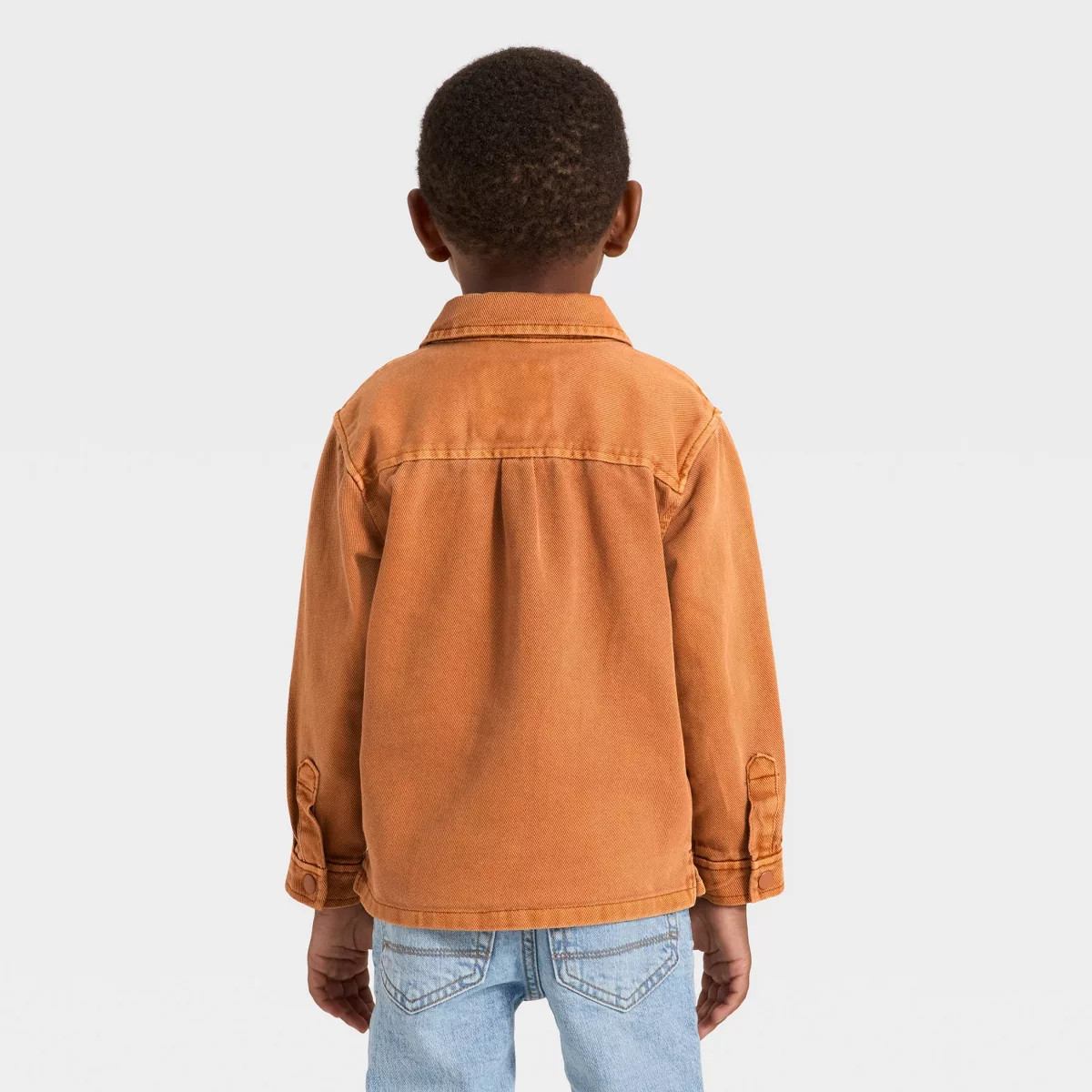 Toddler Boys' Twill Snap Front Jacket - Cat & Jack™ Brown | Target
