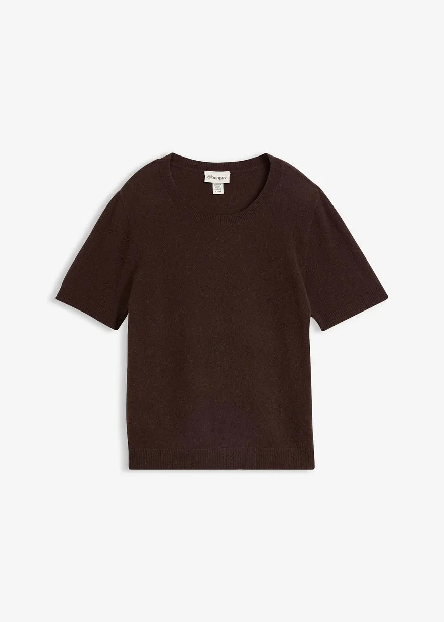 Kurzarmpullover aus reinem Kaschmir mit Good Cashmere Standard\u00ae | Bonprix DE