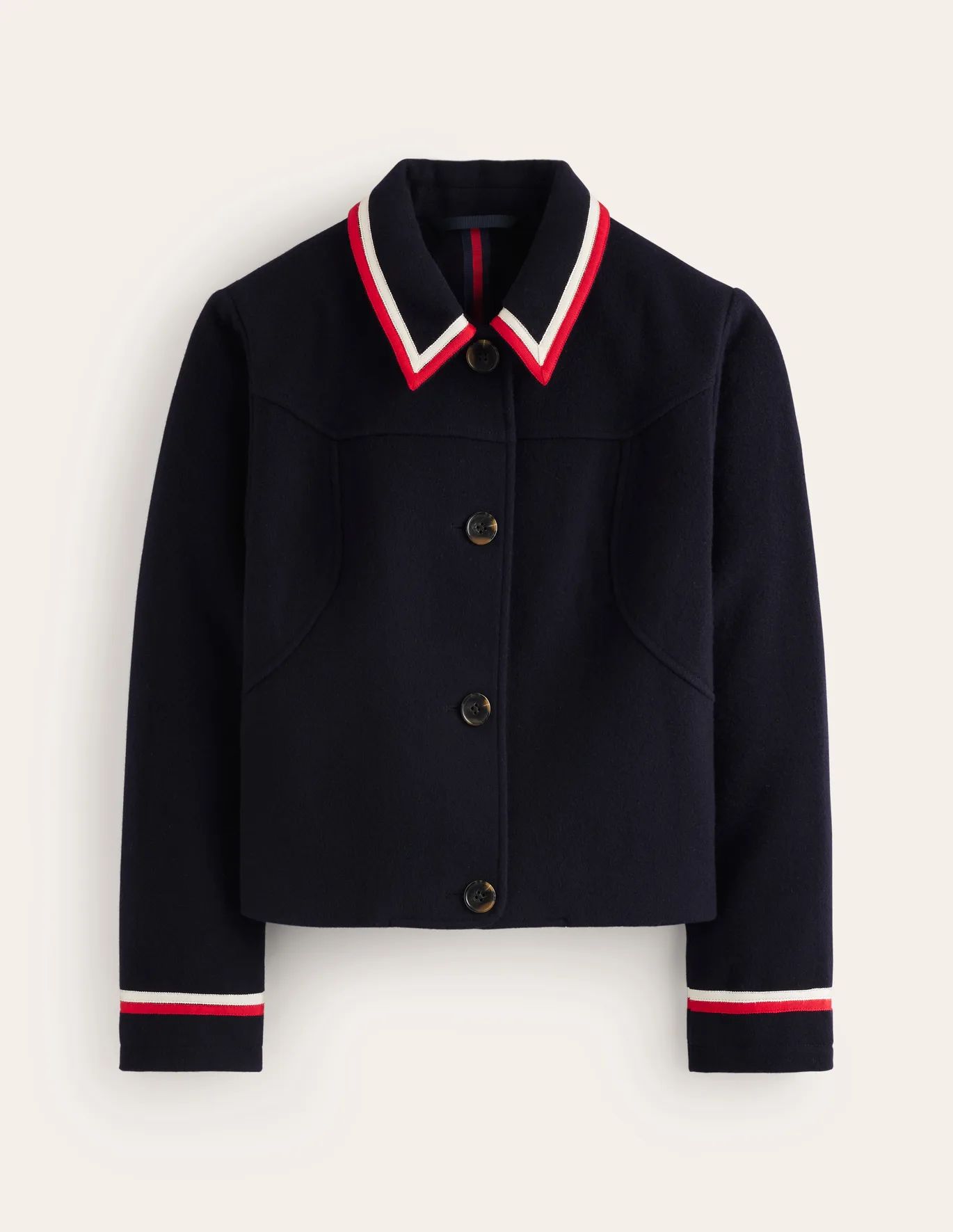 Oxford Melton Jacket - Navy | Boden US | Boden (US)