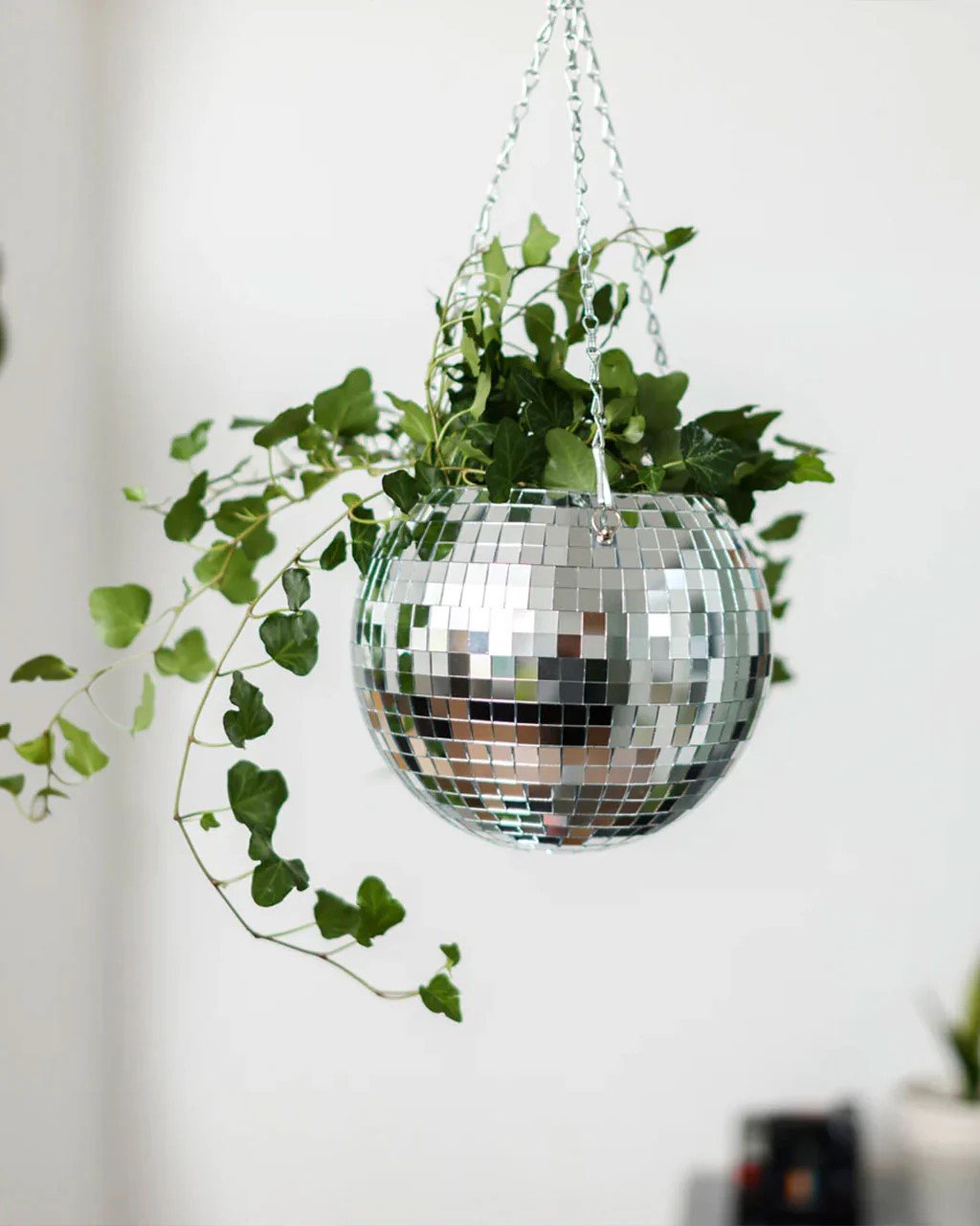 Silver Disco Ball Hanging Planter | ban.do