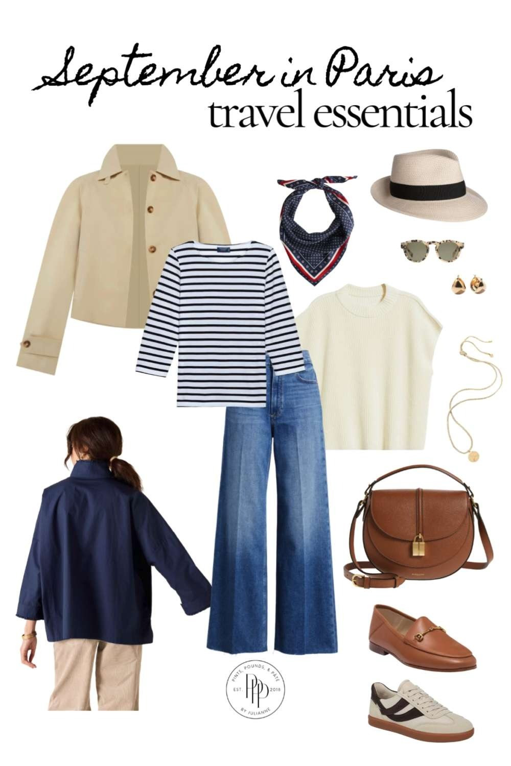 September in Paris Packing List 🇫🇷✨
Wondering what to wear in Paris in September? Think classic layers and timeless French-inspired style. These travel essentials will keep you comfortable and chic:

👕 St. James Breton Shirt – the perfect Parisian striped top
🧥 Light Trench Coat – ideal for cool mornings and fall rain
🧣 Essential Scarf – adds warmth + that effortless French look

Perfect for strolling the Seine, museum days, or wine at a café. Save this capsule for your Paris packing inspiration! 🧳💙

#ParisOutfits #WhatToWearInParis #EuropeTravelStyle #ParisPackingList #TravelWardrobe #FallInParis #ParisianStyle #septemberinparis #paristraveloutfits 

 

#LTKTravel