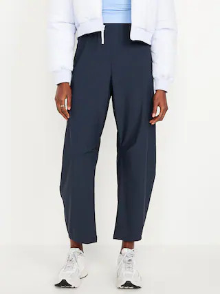 High-Waisted SleekTech Barrel Ankle Pants | Old Navy (US)