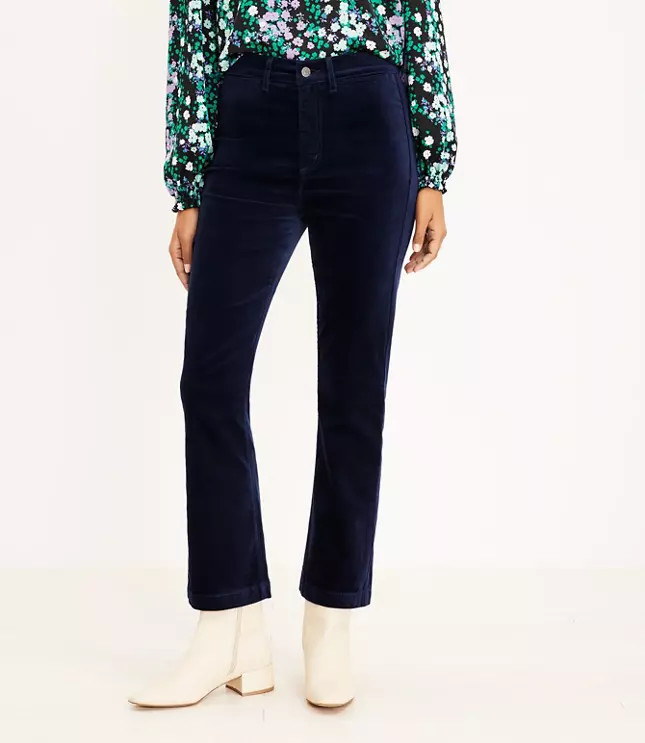 Velvet Kick Crop Pants | LOFT