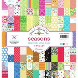 Doodlebug Design Inc.™ Seasons Cardstock Value Pack, 12" x 12" | Michaels | Michaels Stores