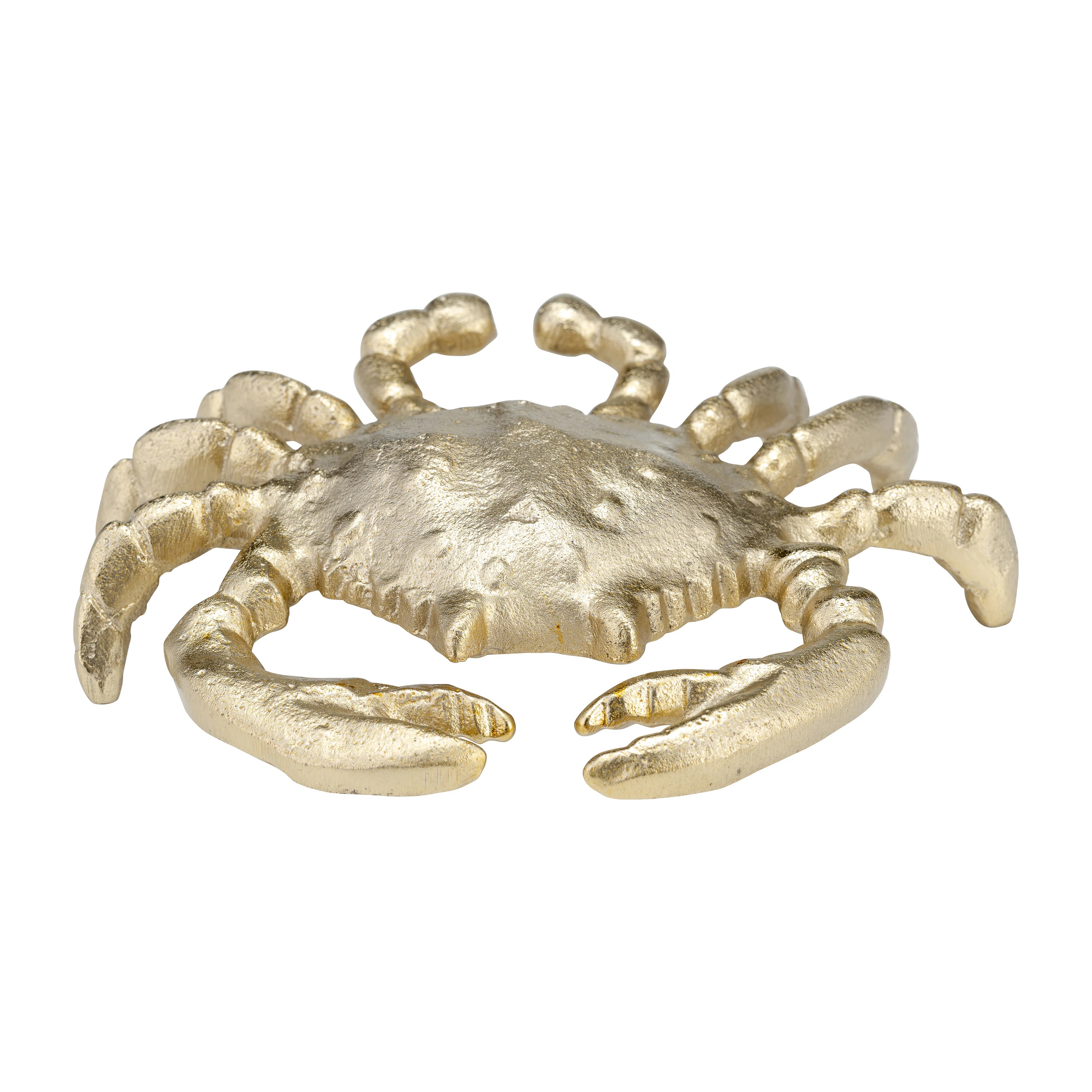 Kearria Metal Crab Figurine - 7" Coastal Aluminum Decor for Home, Office, Bedroom, or Living Room | Wayfair North America