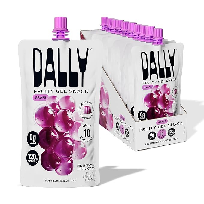 Dally Grape Drinkable Konjac Jelly 10 Pouches | Healthy 10-Calorie, Keto, Gluten Free, Sugar Free... | Amazon (US)