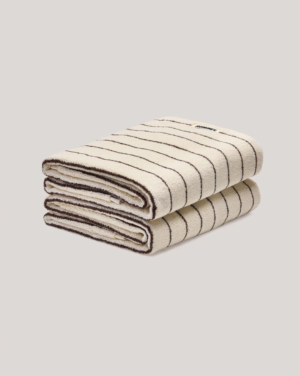 2 Pack Bath Sheet - Cream | Hommey AU