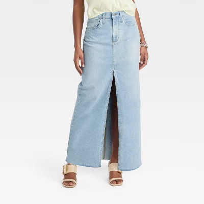 Women's High-Rise Denim Maxi Skirt - Universal Thread™ | Target
