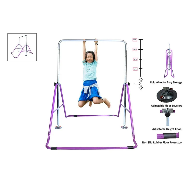 Iron Bar Gymnastics Bar for Kids, Height Adjustable Horizontal Kip Bar, Gymnastic Junior Training... | Walmart (US)