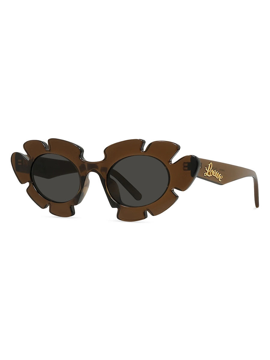 Women's LOEWE x Paula's Ibiza 47MM Flower Sunglasses - Translucent Brown Grey | Saks Fifth Avenue
