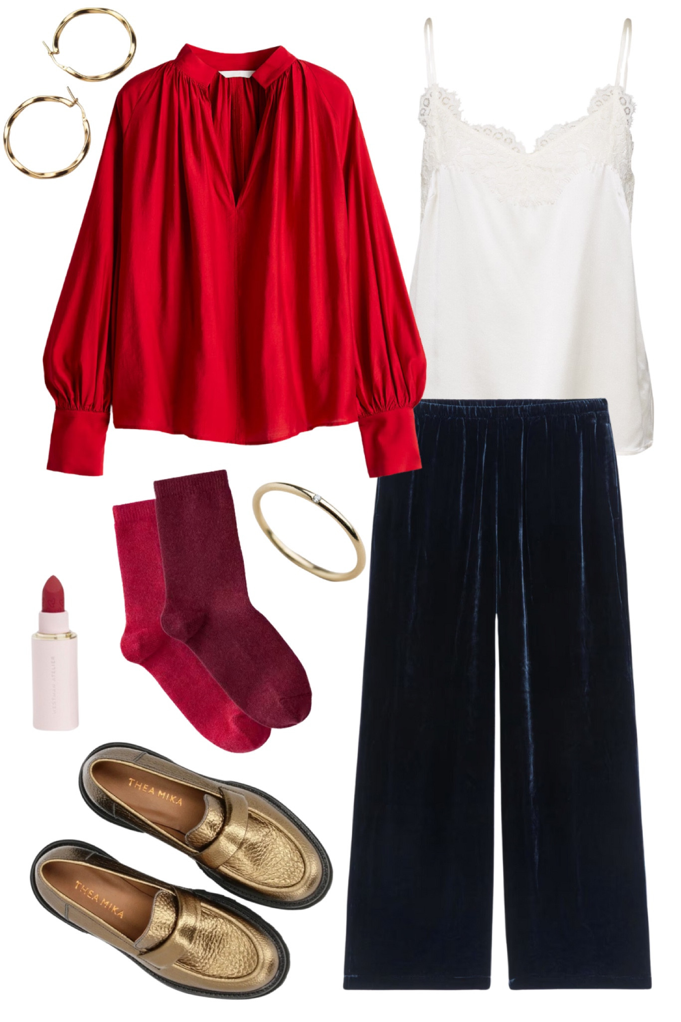 Klassisches Weihnachtsoutfit mit rot, Gold und Samt. 

#LTKdeutschland #LTKeurope #LTKwinter