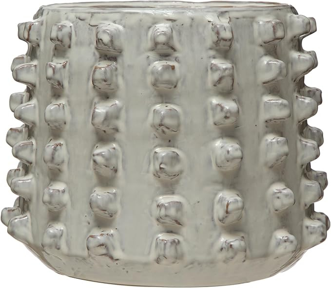 Creative Co-Op Stoneware Sculptural Raised Dots, Ivory Planter | Amazon (US)