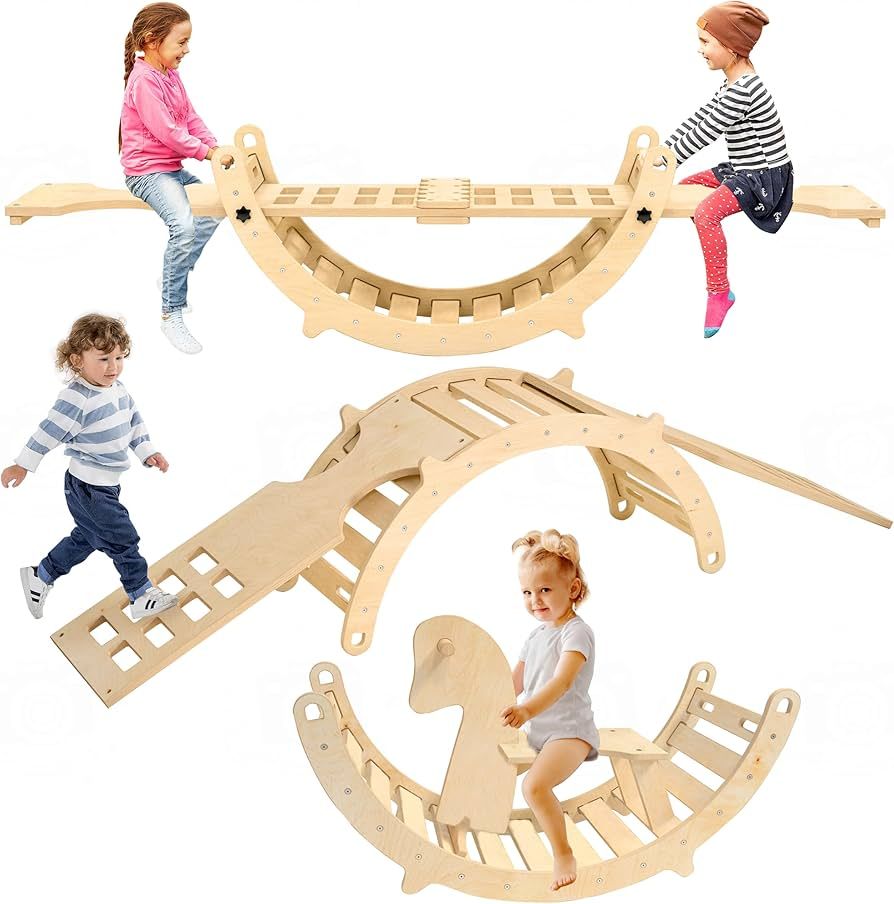 Amazon.com: Climbing Toys for Toddlers, Multifunction Montessori Toddlers Climbing Toys Rocking S... | Amazon (US)