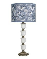 29in Glass And Metal Table Lamp With Printed Shade | Home | TJ Maxx | TJ Maxx