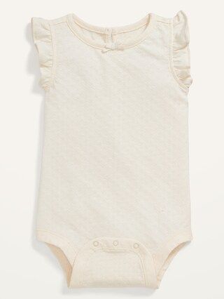 Ruffle-Trim Jacquard Bodysuit for Baby | Old Navy (US)