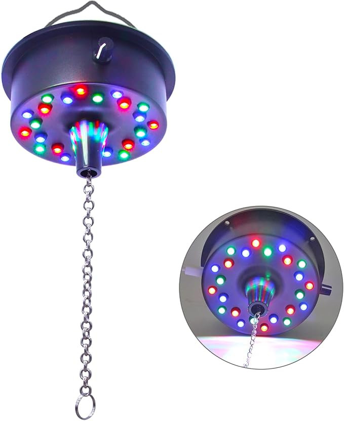 5 RPM-9 RPM Adjustable Mirror Ball Rotating Motor with 24 RGB Led Light for 4 6 8 12" Disco Balls... | Amazon (US)