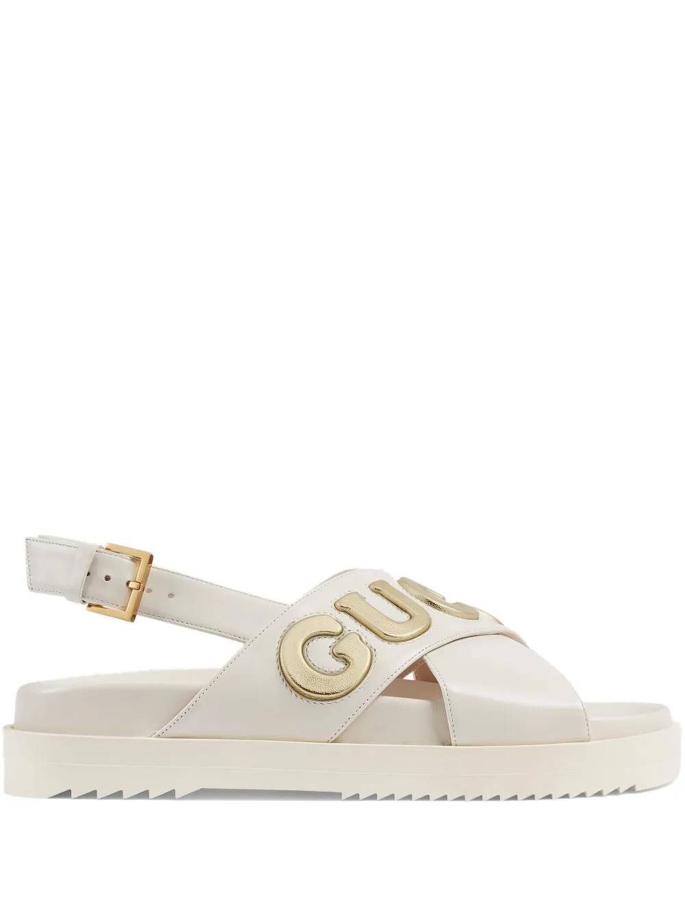 Gucci raised-logo Slingback Sandals - Farfetch | Farfetch Global