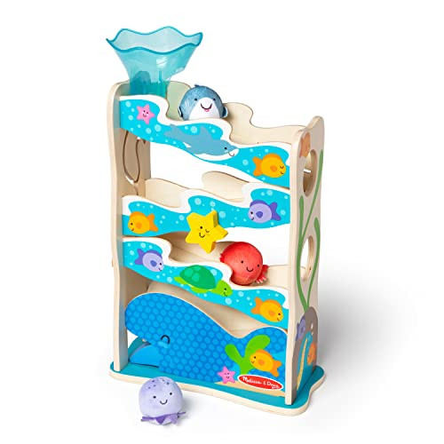 Melissa & Doug Rollables Wooden Ocean Slide Infant and Toddler Toy (5 Pieces) - FSC Certified | Amazon (US)
