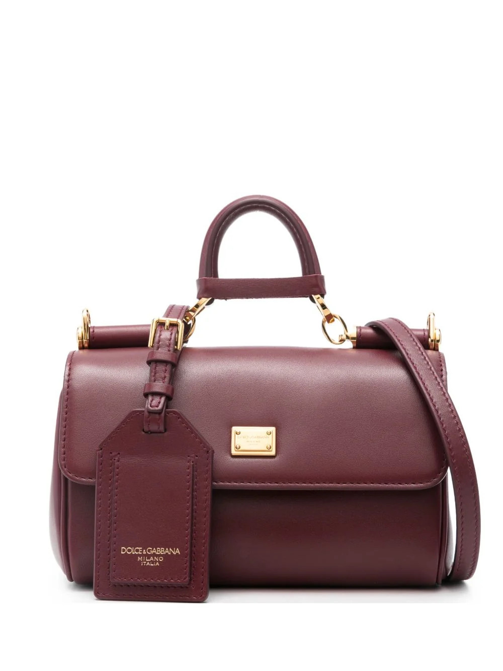 Dolce & Gabbana Sicily Top Handle Bag — burgundy | Italist Inc.