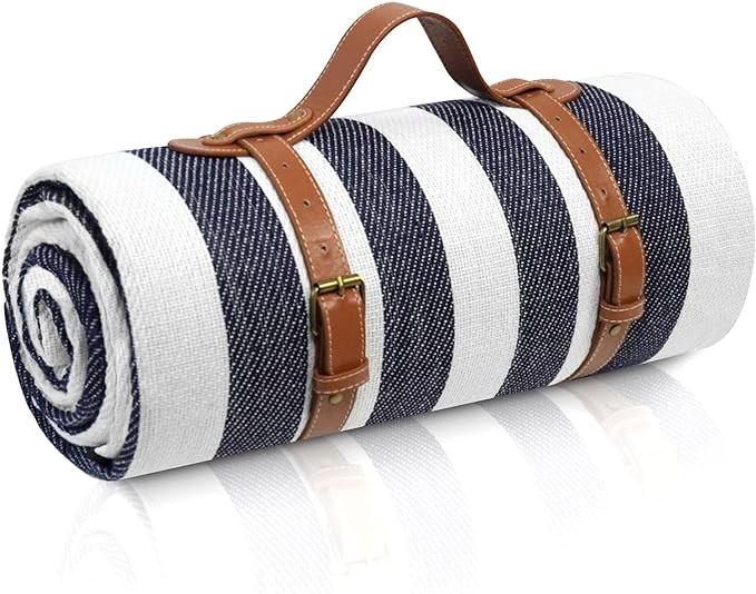 sapsisel 80”x 80” Picnic Blanket Extra Large, Waterproof and Foldable Beach Blanket, 3-Layer ... | Amazon (US)