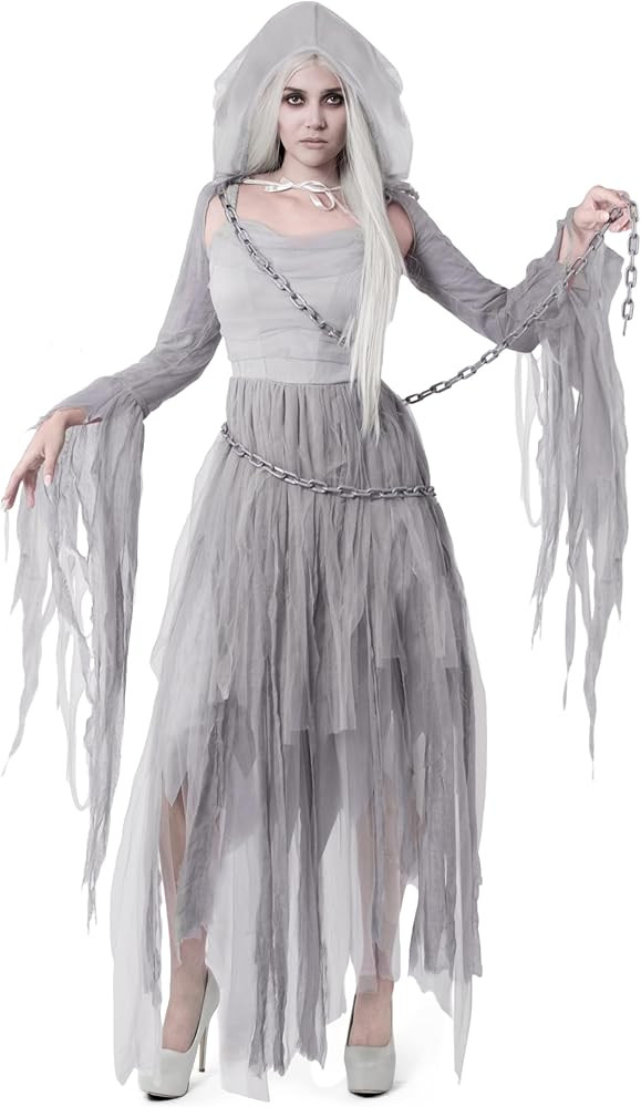 Spooktacular Creations Halloween Haunting Beauty Dress Scary Ghost Costume Plastic Chain Hooded C... | Amazon (CA)