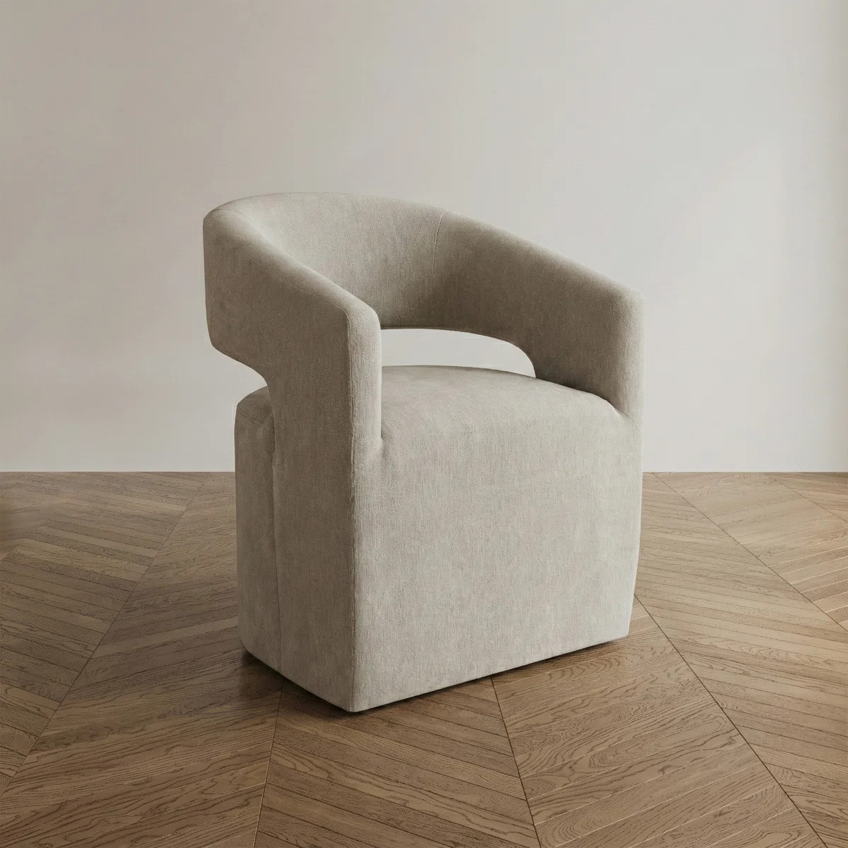 Roya Barrel-Back Dining Chair With Casters | Wayfair North America