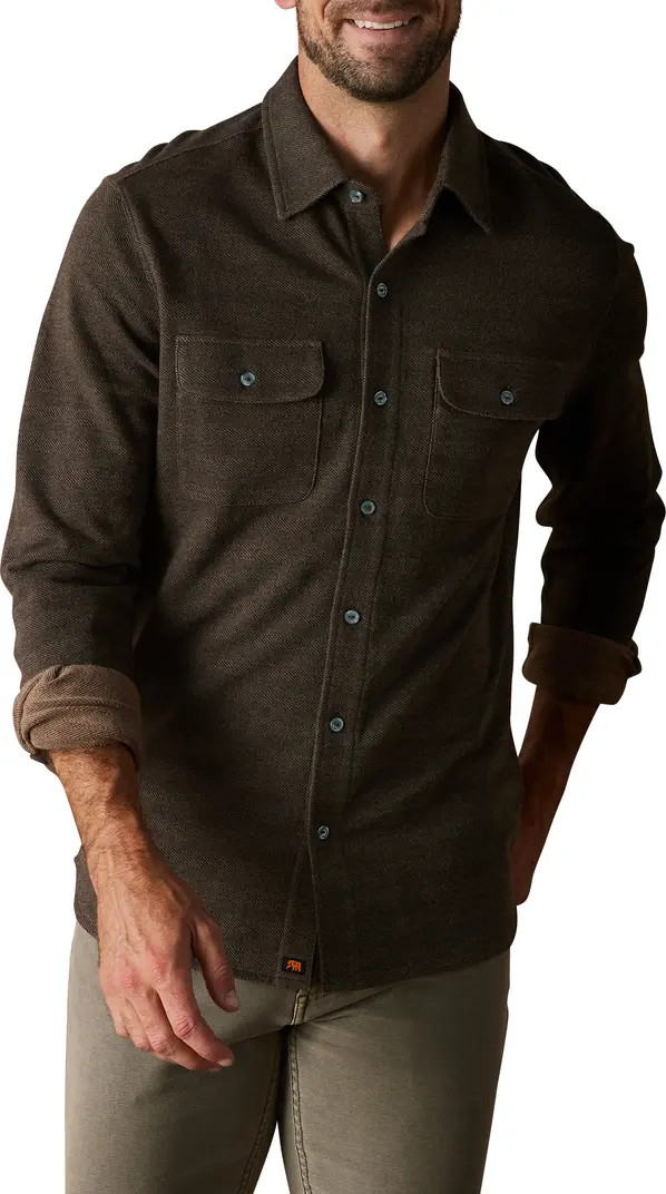 Textured Knit Long Sleeve Button-Up Shirt | Nordstrom