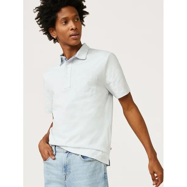 Free Assembly Men's Short Sleeve Polo Shirt with Pocket | Walmart (US)
